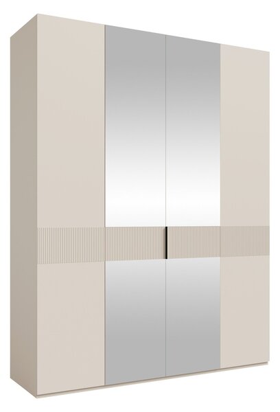 Gardróbszekrény Toledo 137, Laminált forgácslap, Közepes sűrűségű farostlemez, 237x180x60cm, Bézs