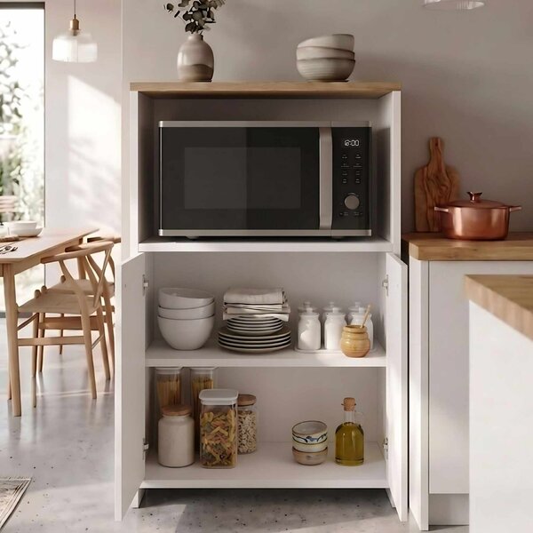 Hanah Home Többfunkciós szekrény Natúr Fehér Vrn1-Sw