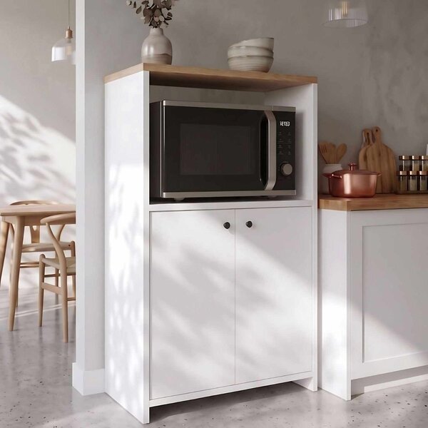 Hanah Home Többfunkciós szekrény Natúr Fehér Vrn1-Sw