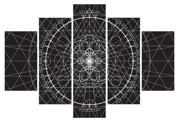 Kép - Óra absztrakciója (150x105 cm)