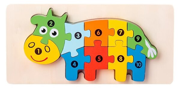 3D-s Montessori fa puzzle játék