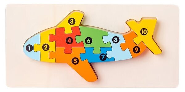 3D-s Montessori fa puzzle játék