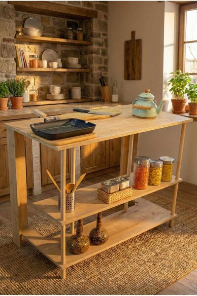 Hanah Home Kitchen Island Sapphire Oak Peka-0018 - Sapphire Oak
