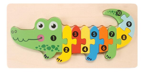 3D-s Montessori fa puzzle játék