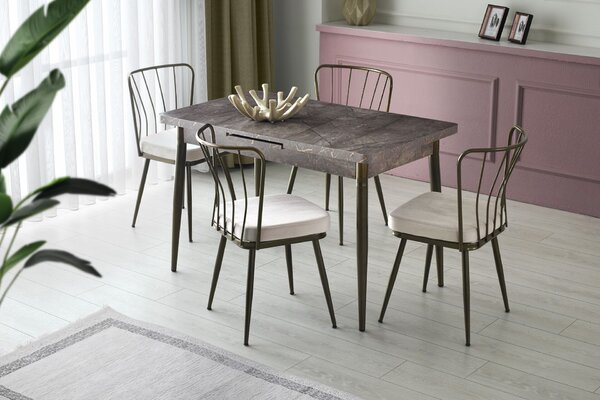 Hanah Home Extendable Dining Table Mink Ay - 1181