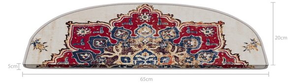 Lépcsőszőnyeg szett 16 db-os 20x65 cm Floral Path – Vitaus