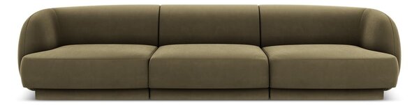 Zöld bársony kanapé 259 cm Miley – Micadoni Home