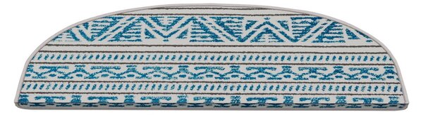 Kék lépcsőszőnyeg szett 16 db-os 20x65 cm Cottage Warmth – Vitaus