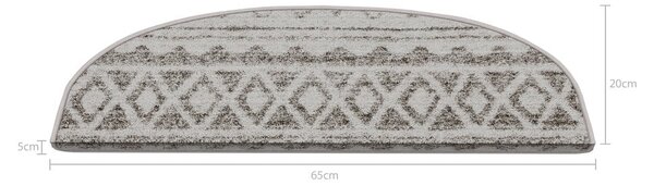 Krémszínű lépcsőszőnyeg szett 16 db-os 20x65 cm Cottage Warmth – Vitaus