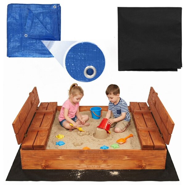 Sb-120set impregnált fa homokozók 120 x 120 cm