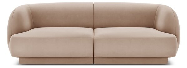 Bézs bársony kanapé 184 cm Miley – Micadoni Home