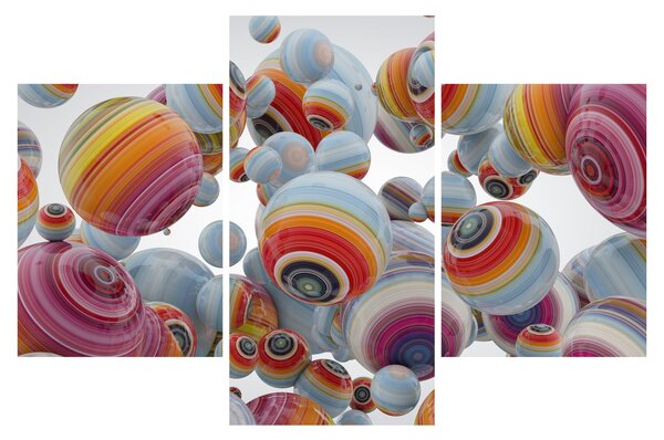 Festett gömbök képe (90x60 cm)
