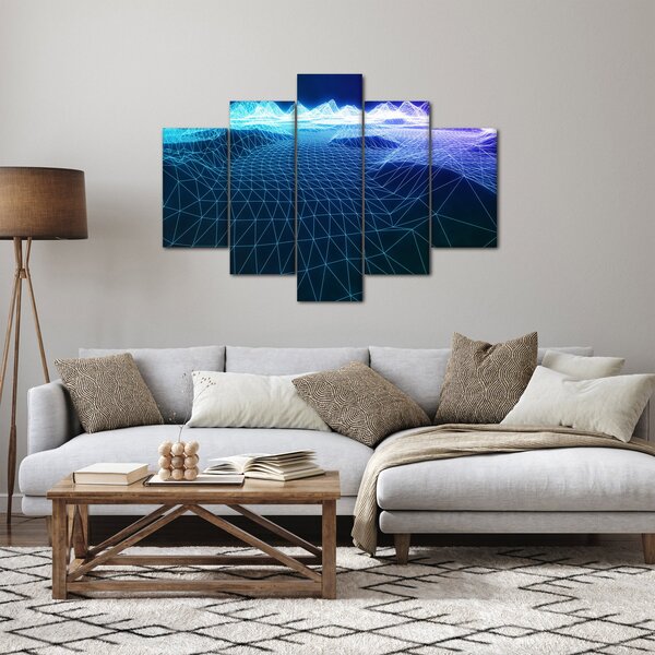 Kép - Hegyek egy számítógépes modellben (150x105 cm)