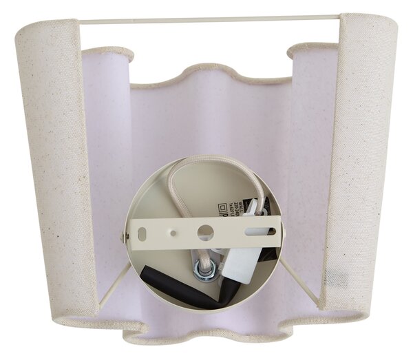 Japandi fali lámpa bézs vászonnal 20 cm - Oyster