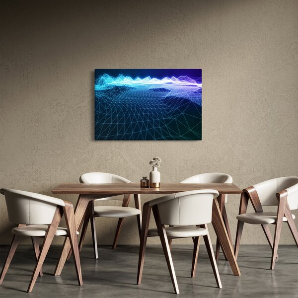 Kép - Hegyek egy számítógépes modellben (90x60 cm)