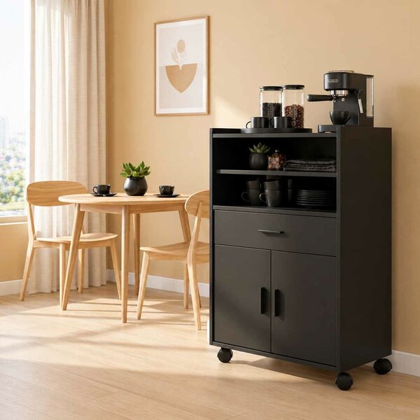 Hanah Home Kitchen Cabinet Black Vario - Black