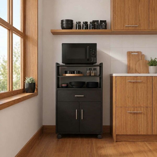 Hanah Home Kitchen Cabinet Black Vario - Black