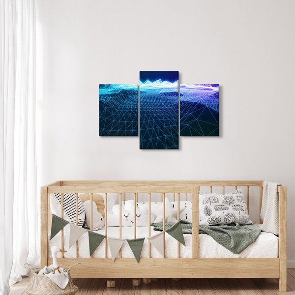 Kép - Hegyek egy számítógépes modellben (90x60 cm)