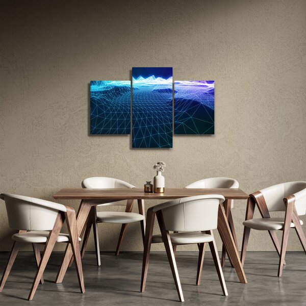 Kép - Hegyek egy számítógépes modellben (90x60 cm)