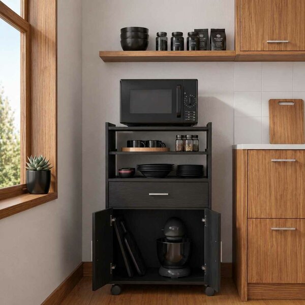 Hanah Home Kitchen Cabinet Black Vario - Black