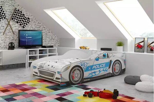 Gyermek egyszemélyes ágy Cars 80x160, ezüst
