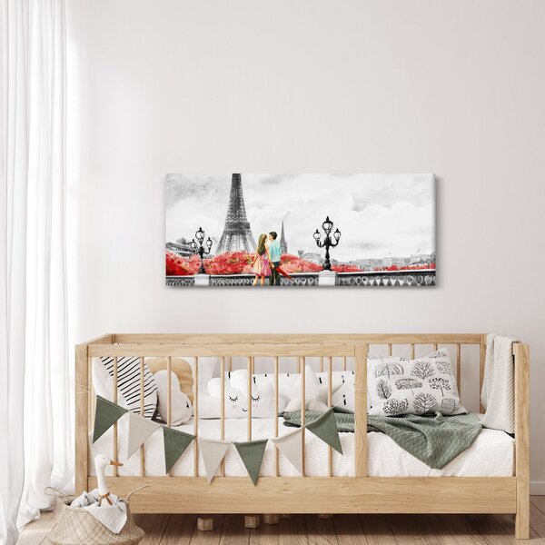 Kép - szerelmesek Párizsban (120x50 cm)