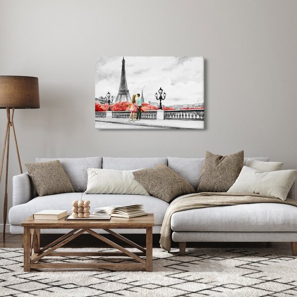 Kép - szerelmesek Párizsban (90x60 cm)