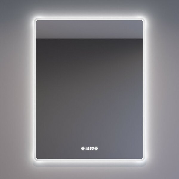 Welland Hugo LED tükör - fényerő + színhőfok állítás + páramentesítő + óra - 70 x 90 cm