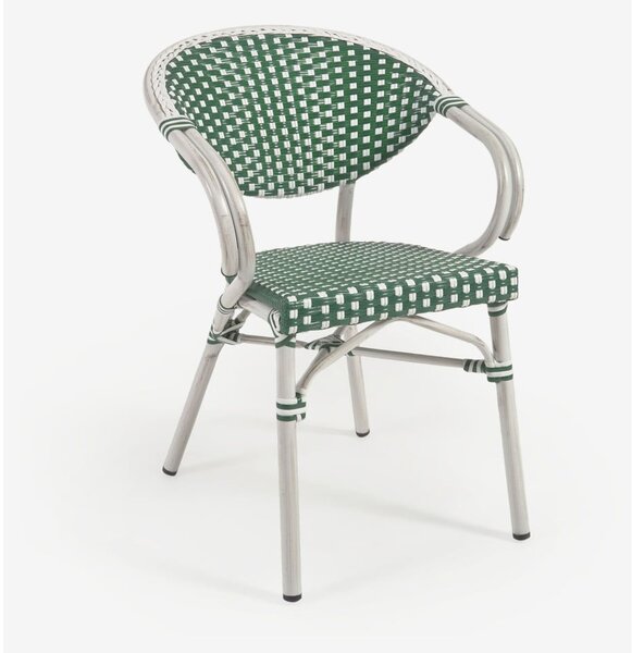 Marilyn zöld-fehér kültéri fotel - Kave Home