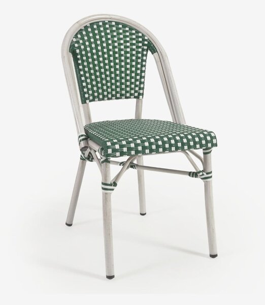 Marilyn zöld-fehér kültéri szék - Kave Home