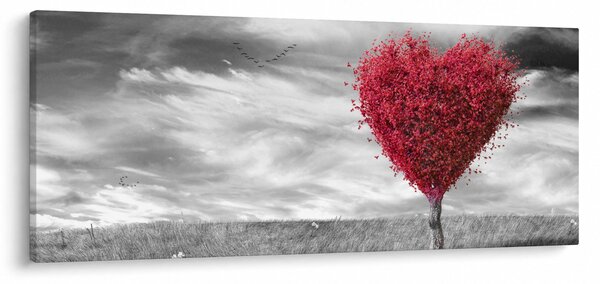 Kép - szív a fák koronájából (120x50 cm)