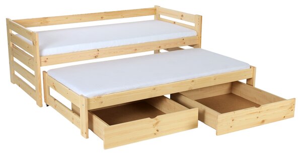 Wilsondo VERONIKA 7 gyerekágy 90x200 vendégággyal - natúr