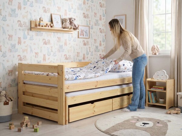 Wilsondo VERONIKA 7 gyerekágy 90x200 vendégággyal - natúr