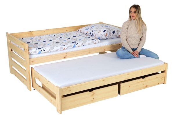 Wilsondo VERONIKA 7 gyerekágy 90x200 vendégággyal - natúr