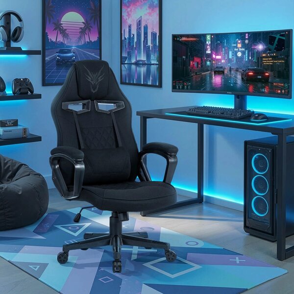 VIDAL gaming forgófotel, fekete