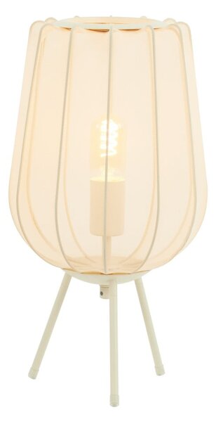 Krémszínű asztali lámpa (magasság 45 cm) Plumeria – Light & Living