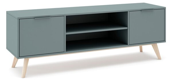 Szürkészöld TV-állvány 140x53x40 cm Pisco – Marckeric