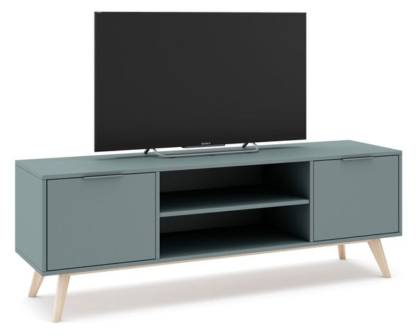 Szürkészöld TV-állvány 140x53x40 cm Pisco – Marckeric