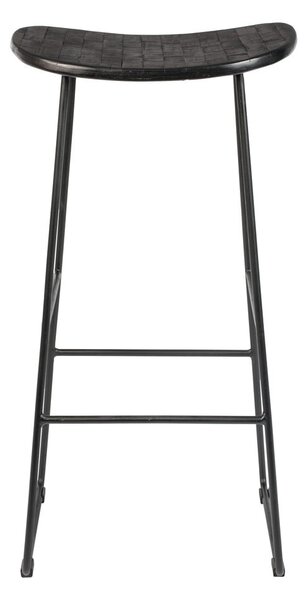 Fekete teakfa bárszék (ülésmagasság 76 cm) Tangle – White Label