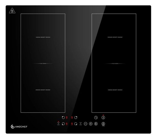 AMZCHEF CE-FS-I72S-FFDD06 indukciós főzőlap, 4 főzőzóna