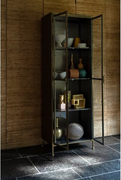 Aranyszínű fém tálalószekrény 64x184 cm Gertlush – Dutchbone