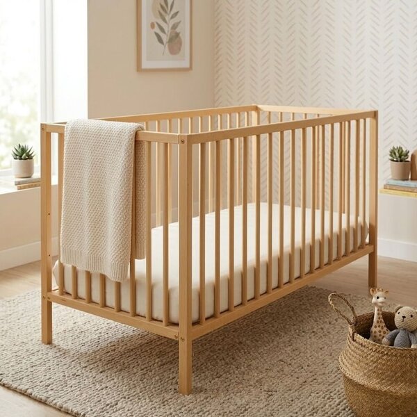 PETITE&MARS Fa kiságy Nela Beech Wood 120x60 cm