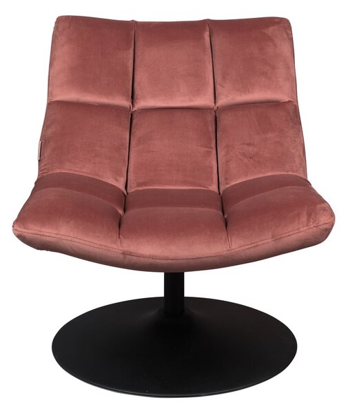 Rózsaszín bársony fotel Bar – Dutchbone