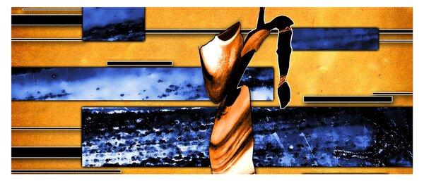 Egy absztrakt festmény képe (120x50 cm)