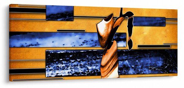 Egy absztrakt festmény képe (120x50 cm)