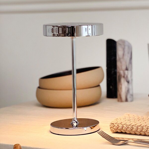 Asztali lámpa Dyberg Larsen, Starlight, dimmable, Fémes, Nappali, Fém, Skandináv