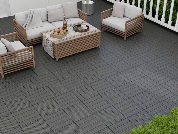 WPC csempe LEGI BASE 30 x 30 cm, antracit