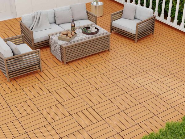 WPC csempe LEGI BASE 30 x 30 cm, teak