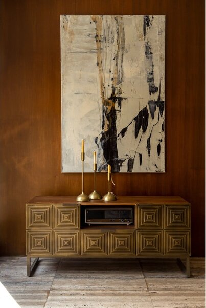 Aranyszínű mangófa TV-állvány 40x60 cm Volan – Dutchbone