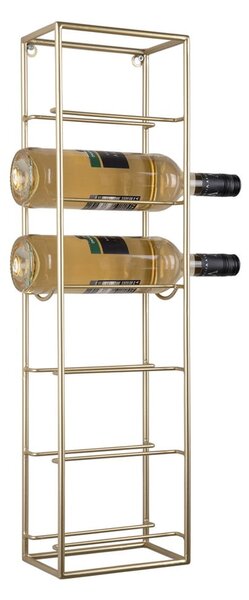 Aranyszínű fali fém bortartó polcos állvány, palackok száma 6 Single – PT LIVING